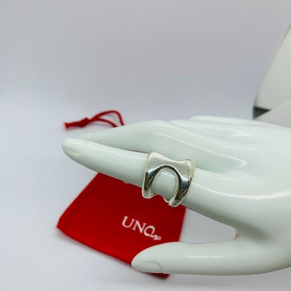 Uno de 50 Ring- SHORTCUT Ring Silver-Plated Metal Ring Women Jewelry Gift size 8 - Picture 3 of 12